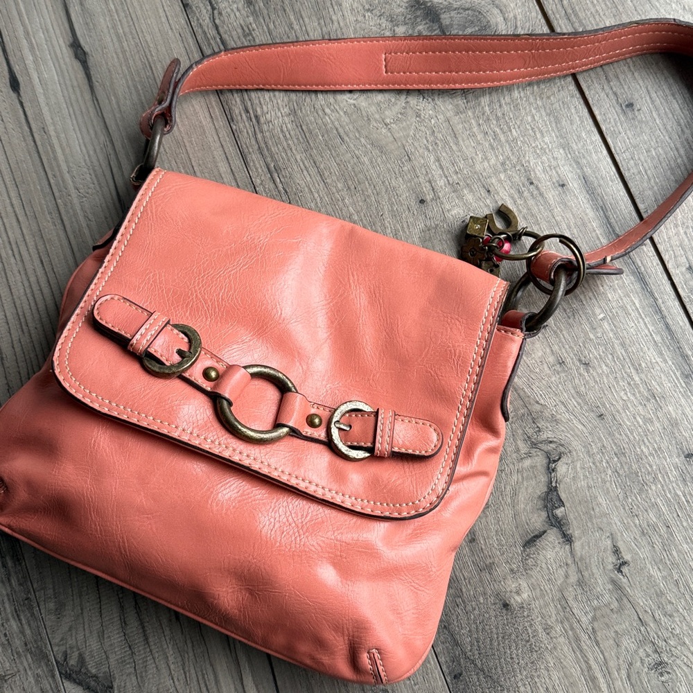 Nine West Shoulder Bag Purse Peach